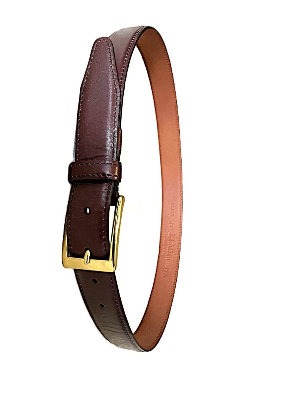 ✨ Alden New England Leather & Brass Buckle Dress Belt (Style J0 0202) ✨
